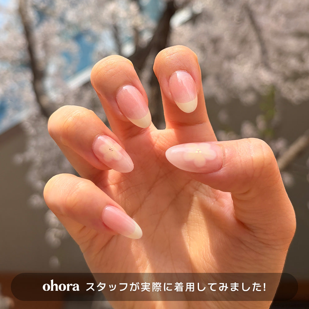 [ネイルチップ] Vanilla Hibiscus (ミディアム)