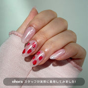 [ネイルチップ] Glazed Strawberry (ミディアム)