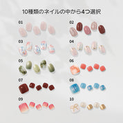 10種類のデザインから3種類選べるセット+ケア用品2種セット