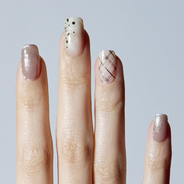 N Milk Tea Plaid | セルフジェルネイルのohora公式 – ohora jp