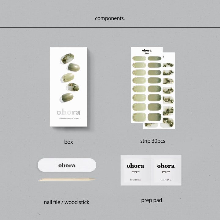 マナラ★オレリー N Glimmering Leaf | セルフジェルネイルのohora公式 – ohora jp