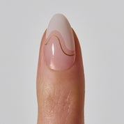 [ネイルチップ] Wave French (ショート/ OVAL)