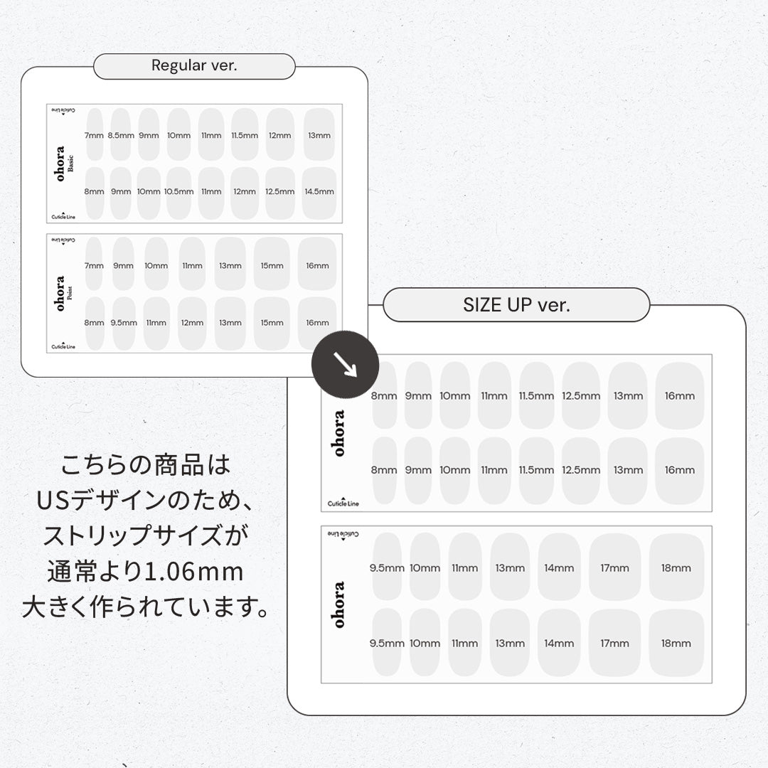 サイズ表です‼️ネイルサイズ選び方ガイド ネイルチップサイズ表の見方を解説！ぴったりな大きさを見つけよう！