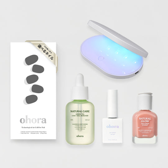 【初回購入限定】ohora start set (5items) ネイルシール＆ネイル強化剤セット