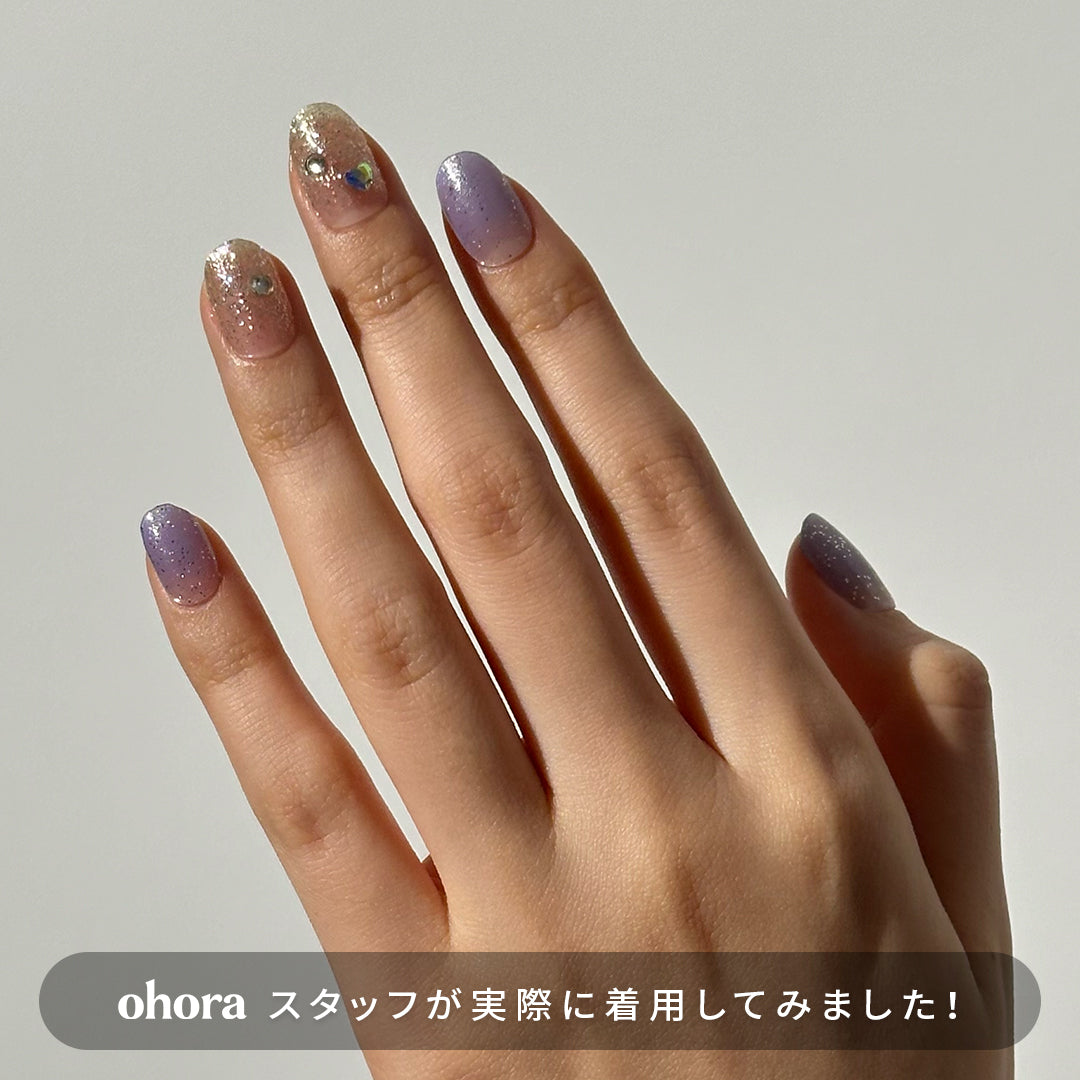 【1844】淡色九尾 紫  ルミナスストーンE N Ice Queen | セルフジェルネイルのohora公式 – ohora jp