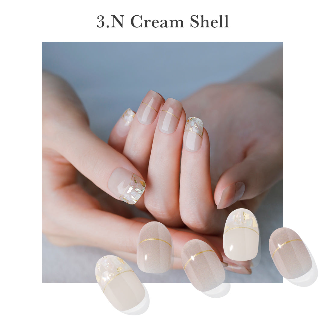 ohora cream shell (ND-053-J) 20枚 - ジェルネイル・ネイルシール