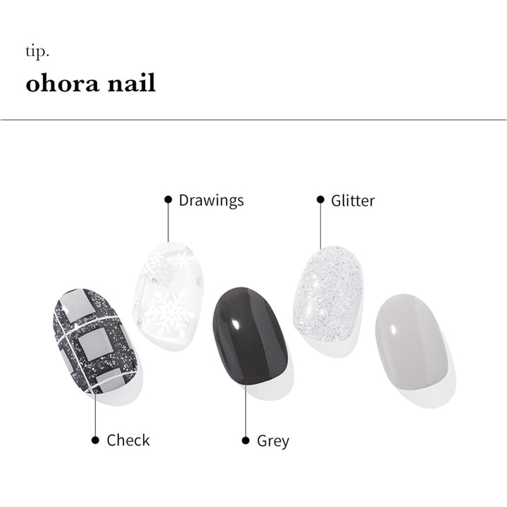 ohora オホーラ　N HI，WINTERハンド15枚 Hi, Winter | セルフジェルネイルのohora公式 – ohora jp