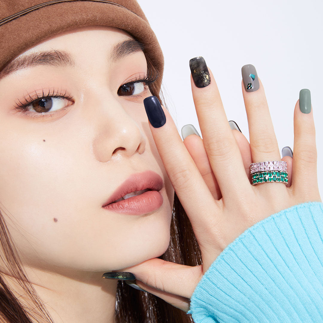 No.332 ネイルチップ ジェルネイル ニュアンス キラキラ マグネット No